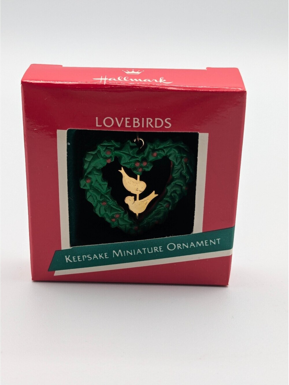 Hallmark Keepsake Lovebirds Miniature Ornament 1989, New in Box